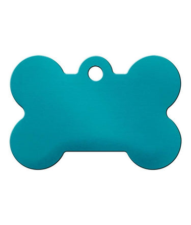 ID Tag Bone Aluminum Turquoise - Large